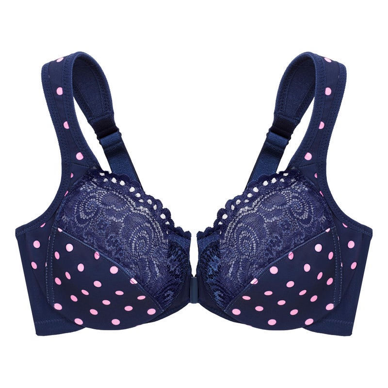 Glamorise Full Figure Plus Size Wonderwire Front-Closure Bra Underwire #1245 - Image 3
